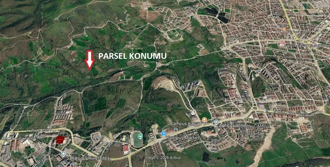 SERDİVAN KEMALPAŞA MAH. SATILIK YATIRIMLIK 888 M2 HİSSE